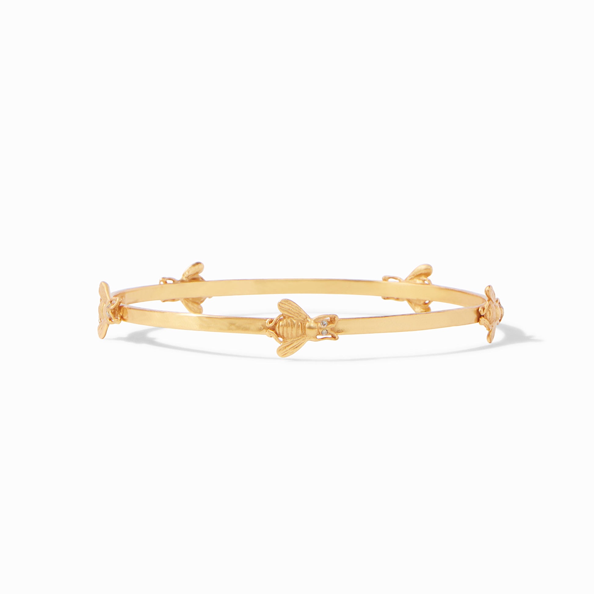 Julie Vos Bee Bangle in Cubic Zirconia, Medium