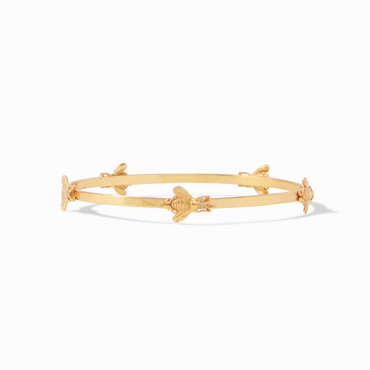 Julie Vos Bee Bangle in Cubic Zirconia, Large