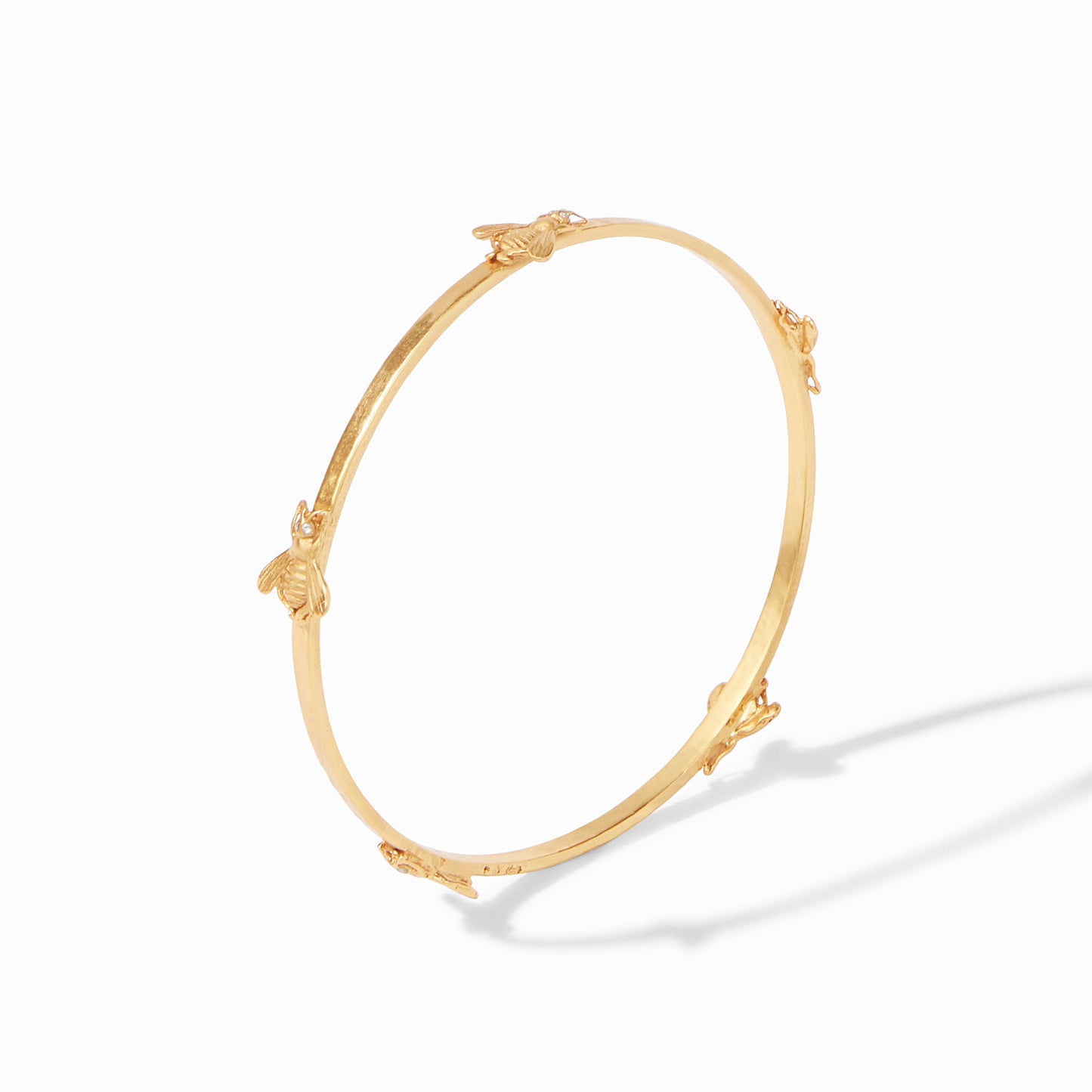 Julie Vos Bee Bangle in Cubic Zirconia, Medium – view 3