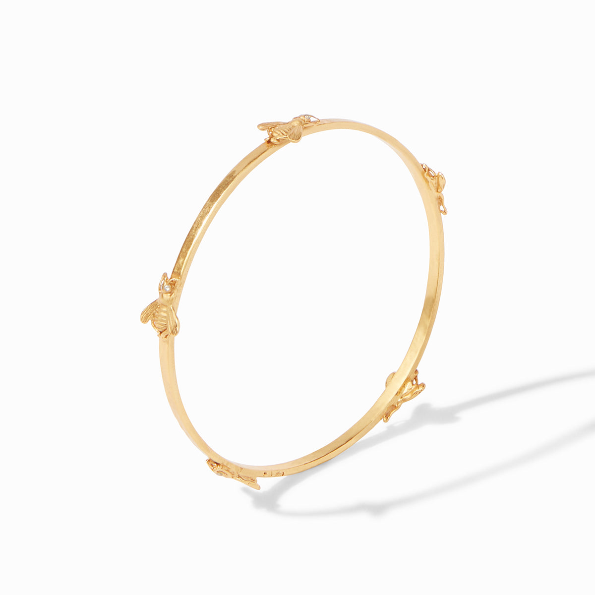 Julie Vos Bee Bangle in Cubic Zirconia, Large – view 3