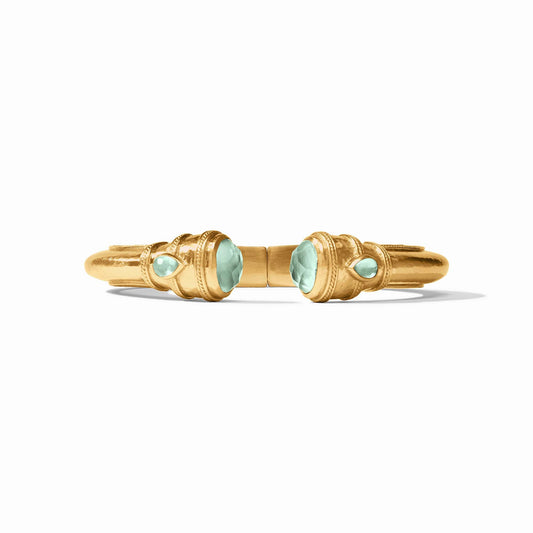 Julie Vos Cannes Demi Cuff in Iridescent Aquamarine Blue, Regular