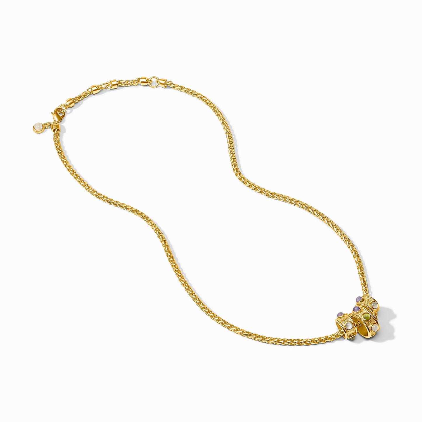 Julie Vos Cobblestone Loop Necklace in Multi-Stone Cat's Eye – view 3