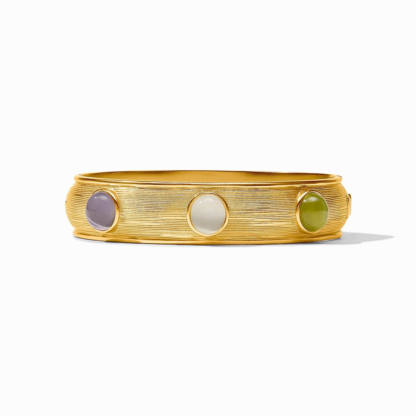 Julie Vos Cobblestone Stone Hinge Bangle in Multi-Stone Cat's Eye