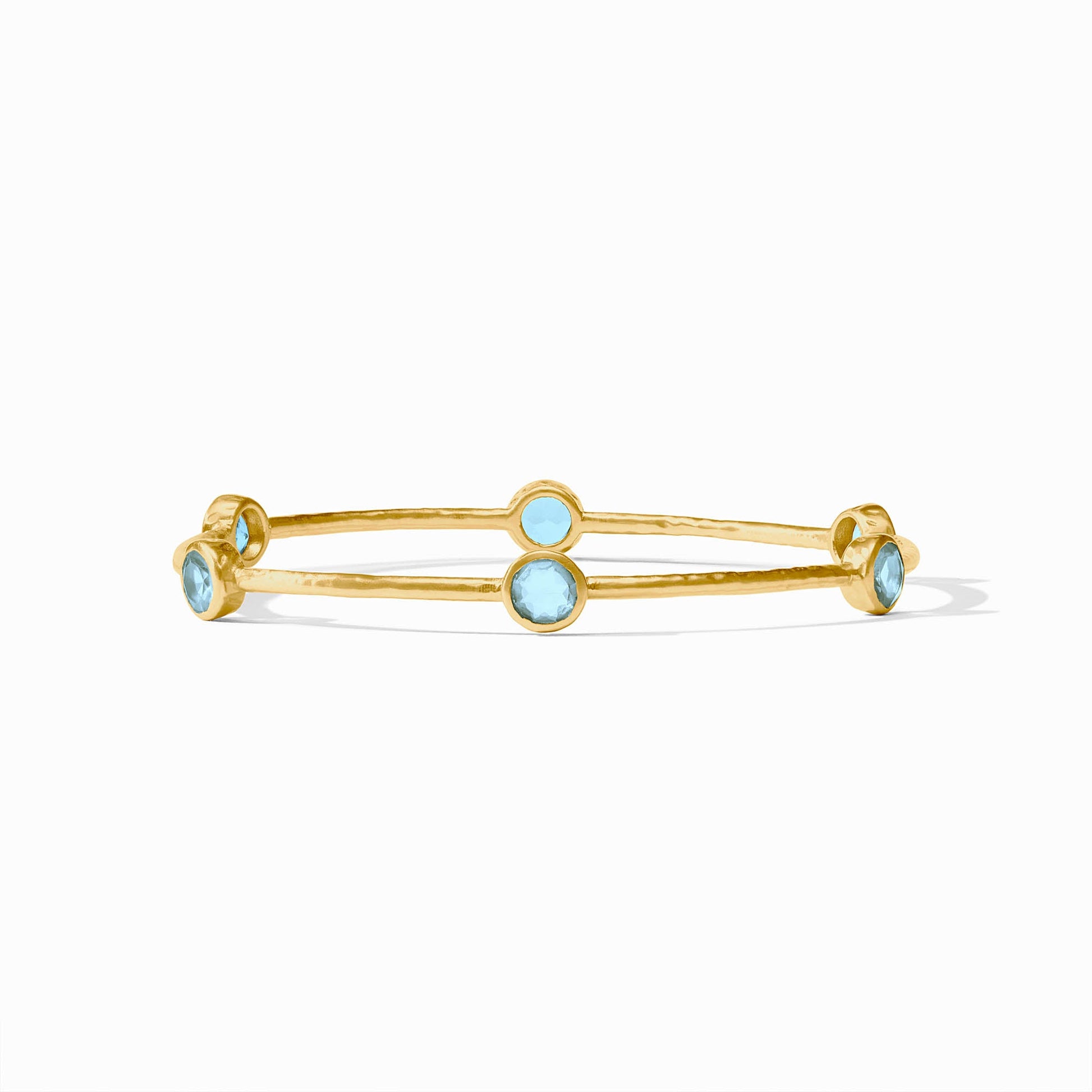 Julie Vos Milano Luxe Bangle in Chalcedony Blue, Medium