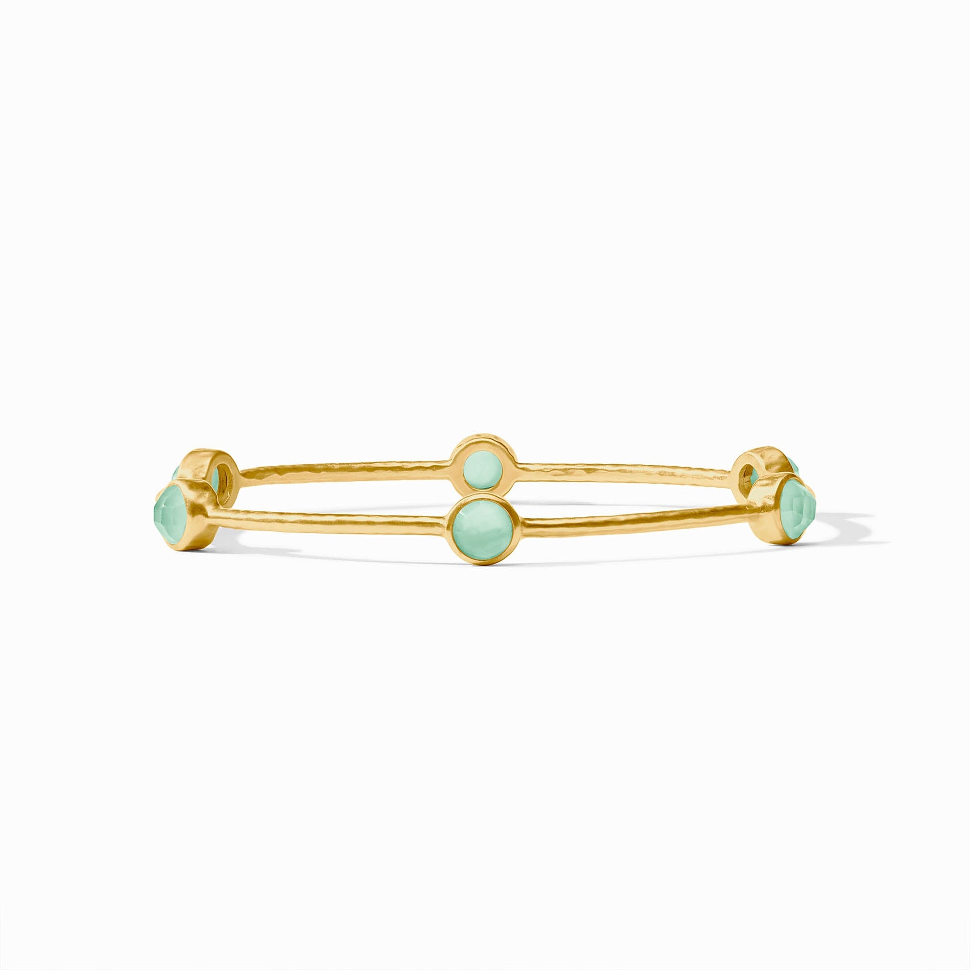 Julie Vos Milano Luxe Bangle in Iridescent Aquamarine Blue, Medium
