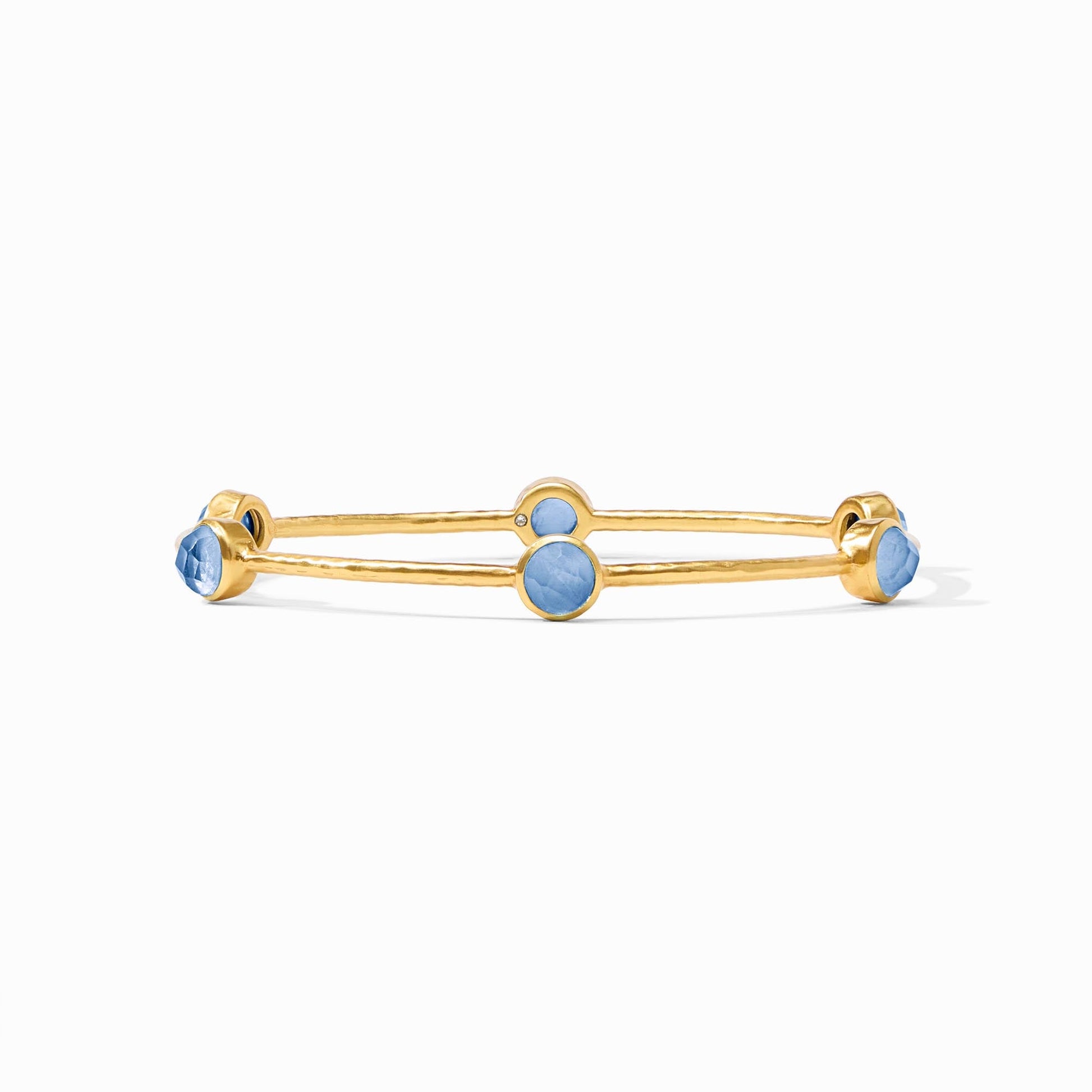 Julie Vos Milano Luxe Bangle in Iridescent Chalcedony Blue, Small