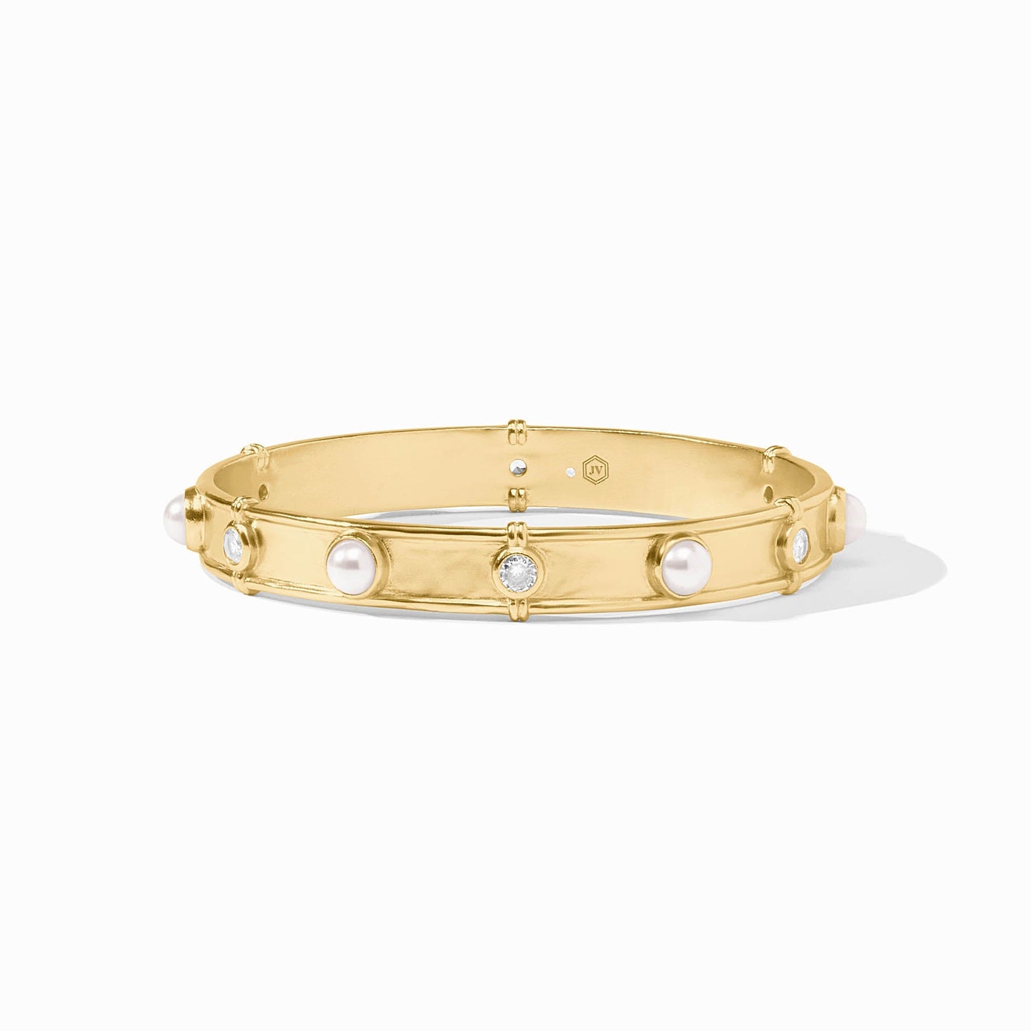 Julie Vos Tribeca Bangle in Pearl, Small