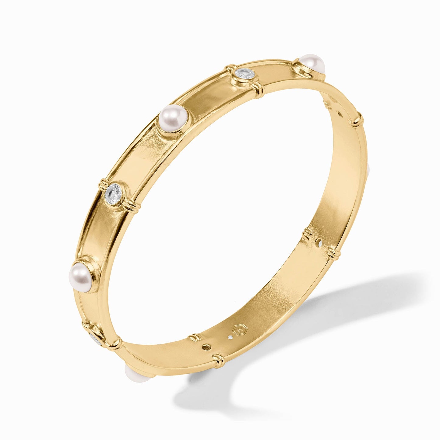 Julie Vos Tribeca Bangle in Pearl, Small – view 3