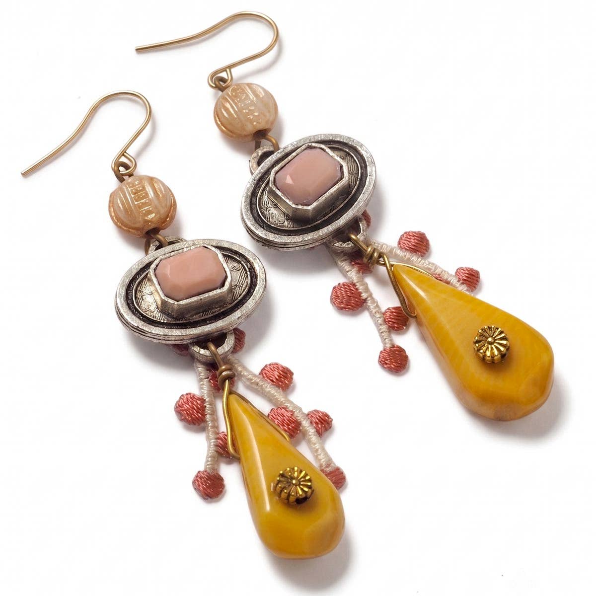 Coral & Saffron Earrings