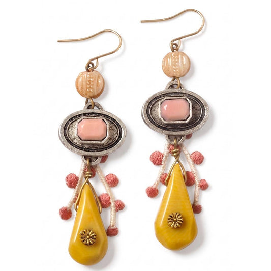 Coral & Saffron Earrings