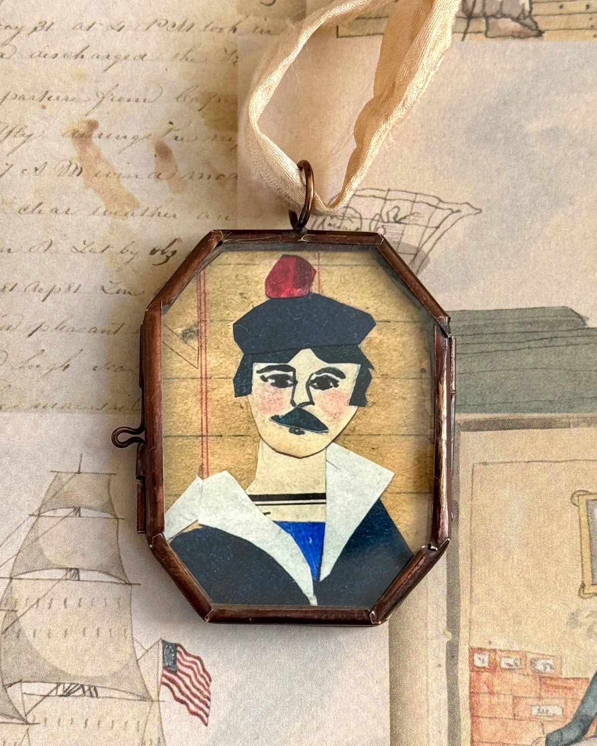 Maris Mirum Salty Sailor art locket by Brandie Stonge