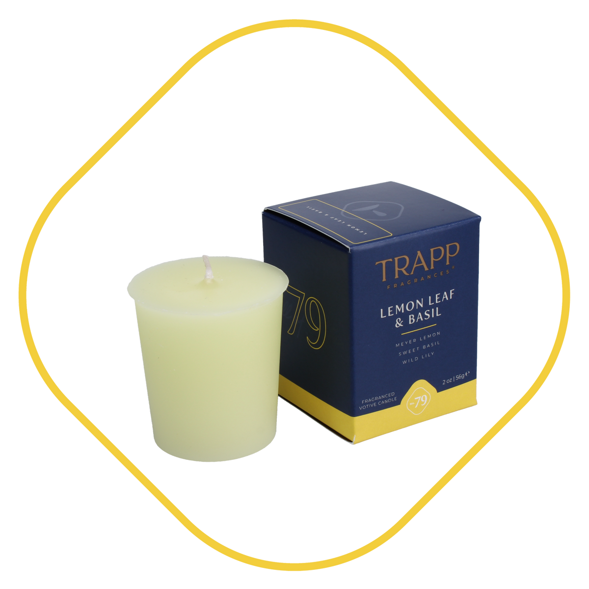 Trapp No. 79 Lemon Leaf & Basil 2 oz. Votive Candle
