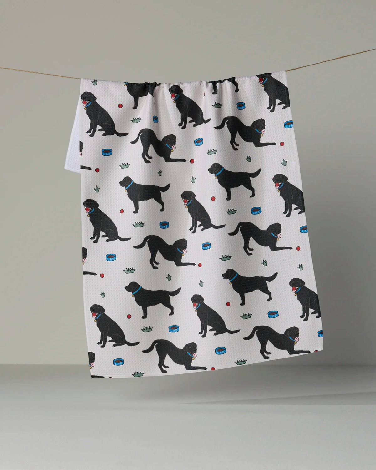 Lab Pals Tea Towel: Yellow-lab
