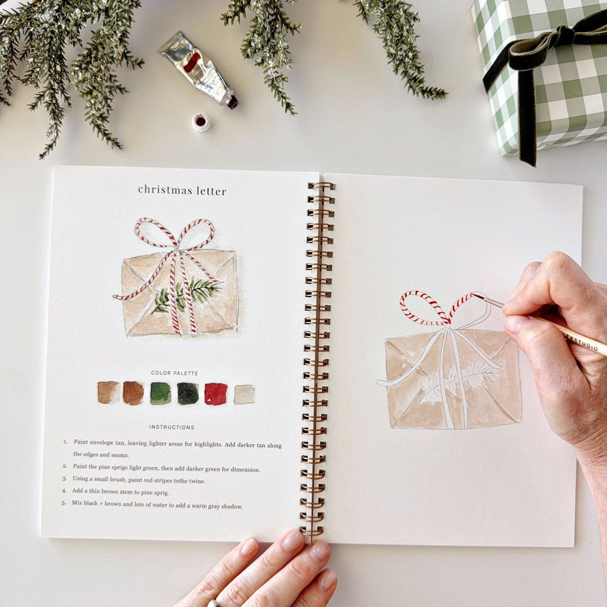 Watercolor Workbook – Classic Christmas