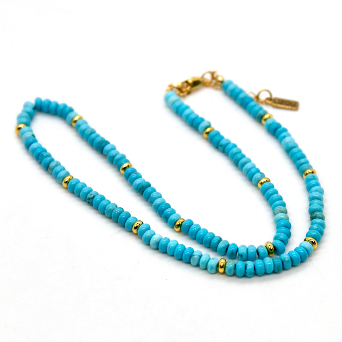 Turquoise + Gold Necklace - NC-505G