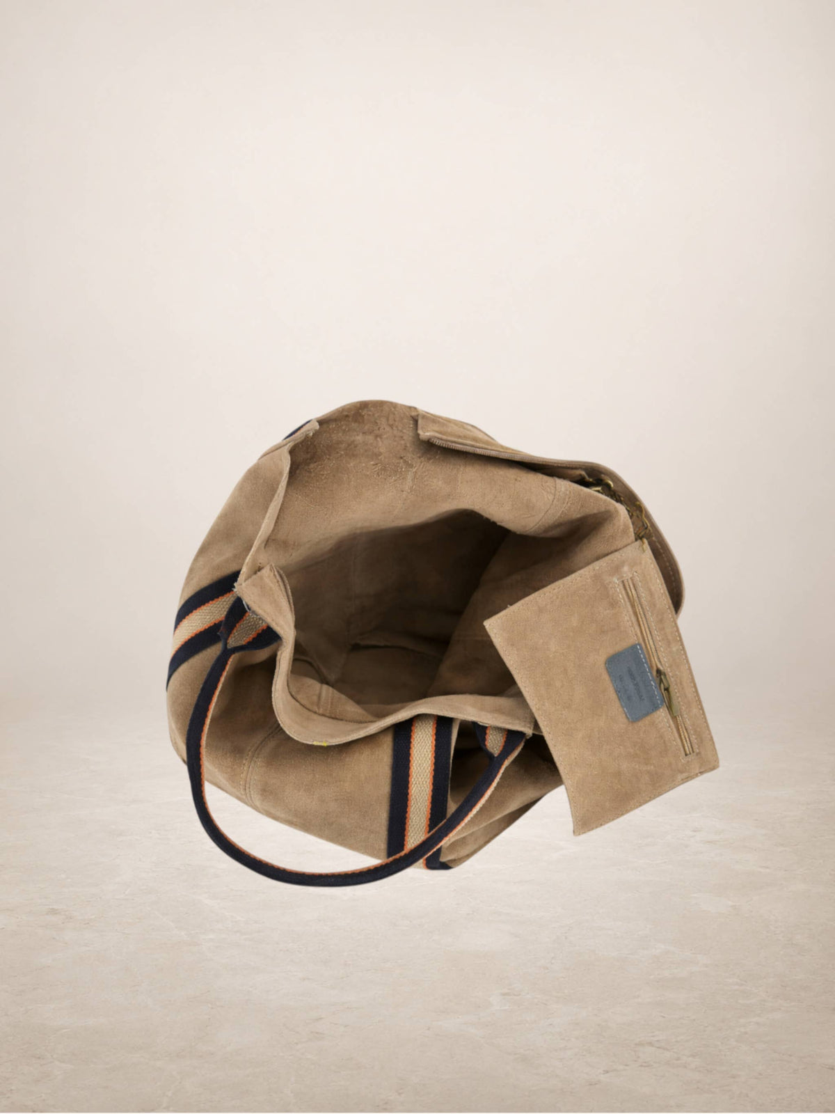 Melody Suede Leather Tote — Red