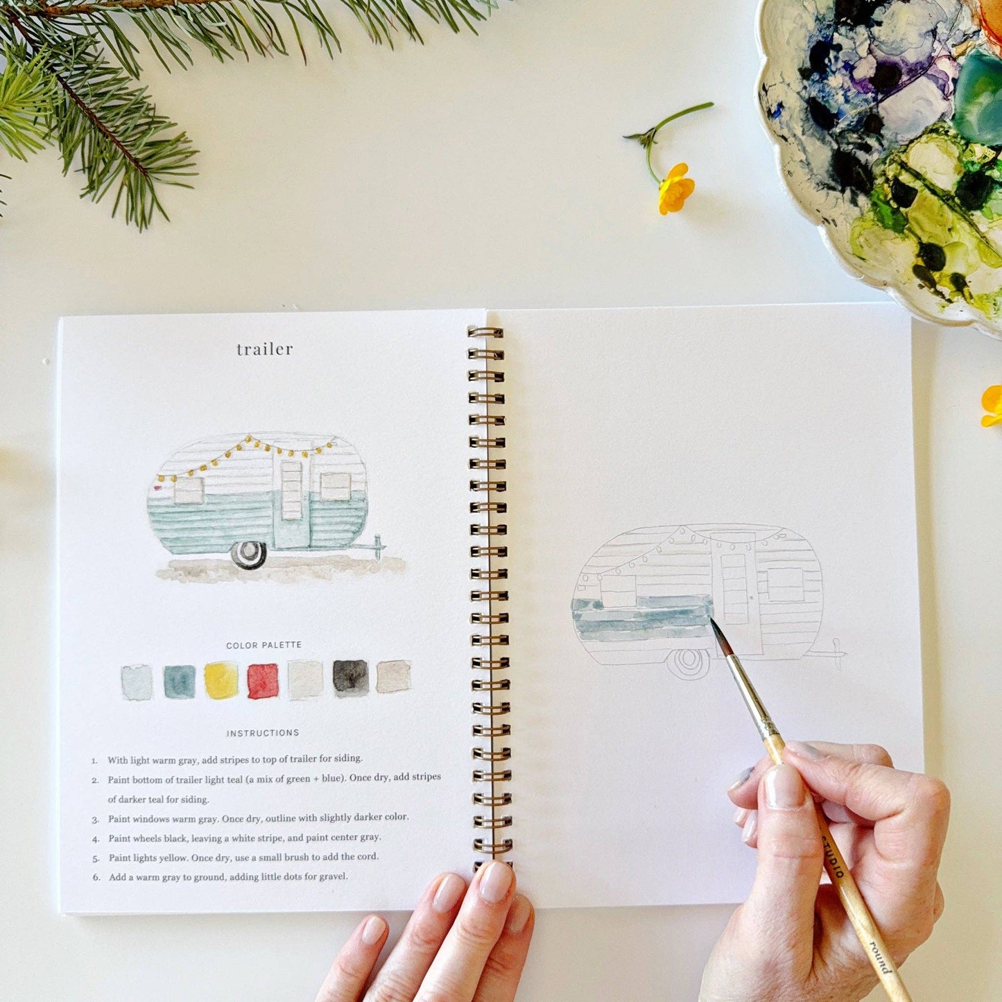 Watercolor Workbook - Camping