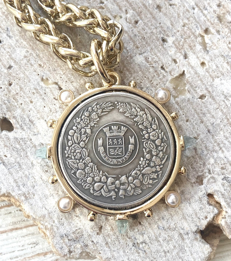 French Coin Necklace