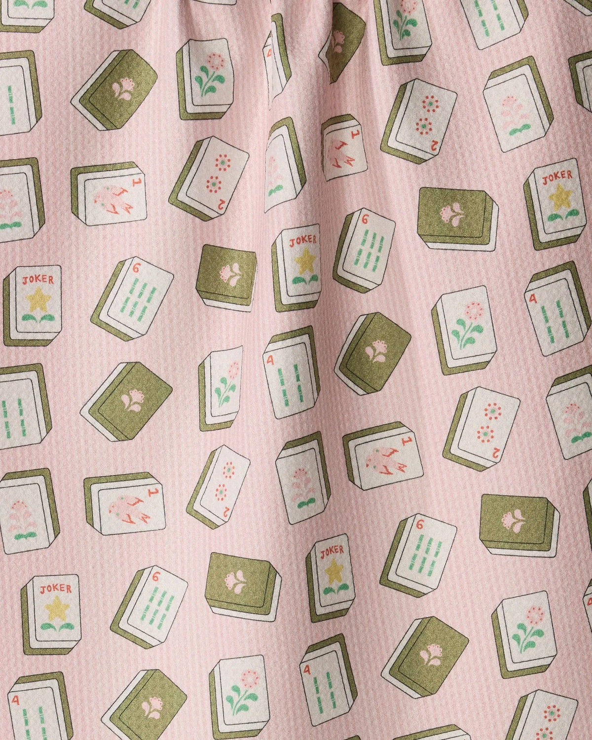 Flower Tiles Tea Towel: Pink