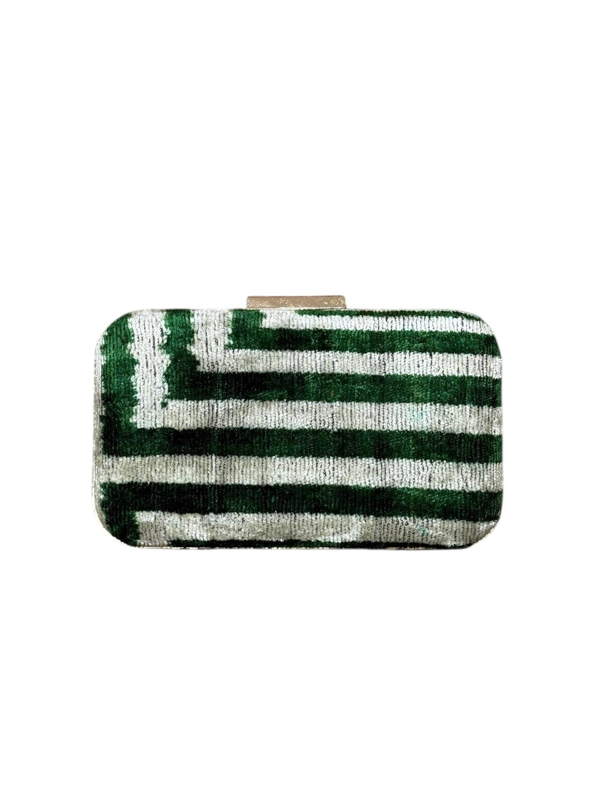 AYCA Design Silk Velvet Ikat Box Clutch