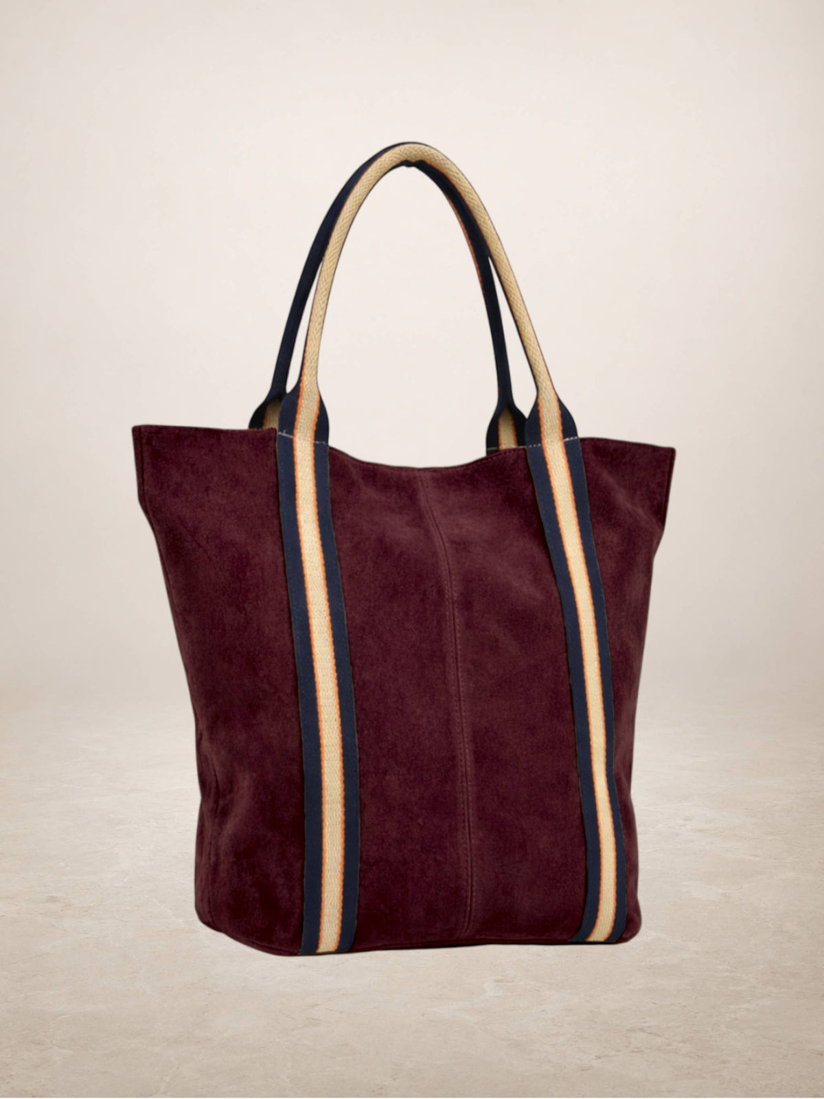 Melody Suede Leather Tote — Red