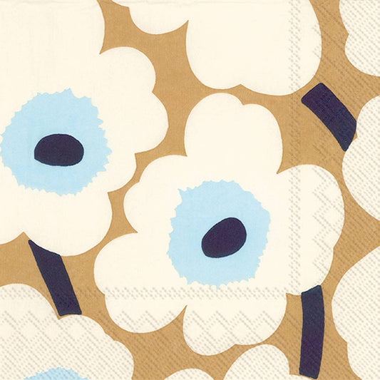 Marimekko Unikko Cocktail Napkins – Cream & Gold
