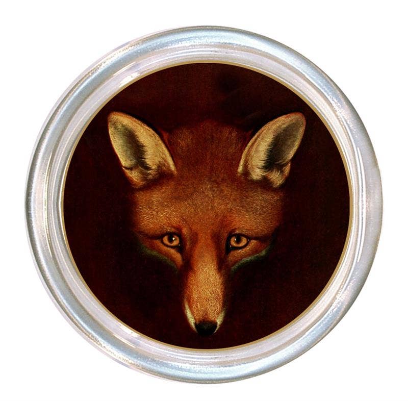 Fox Mask glass coaster