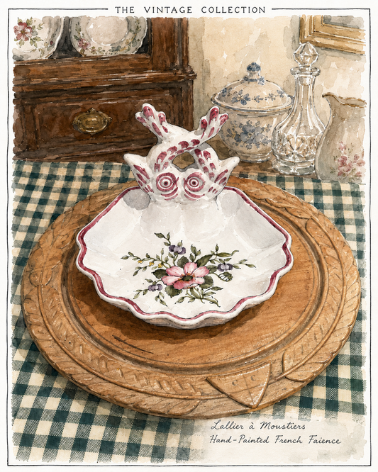 Vintage French Lallier Moustiers Faience Fish Dish