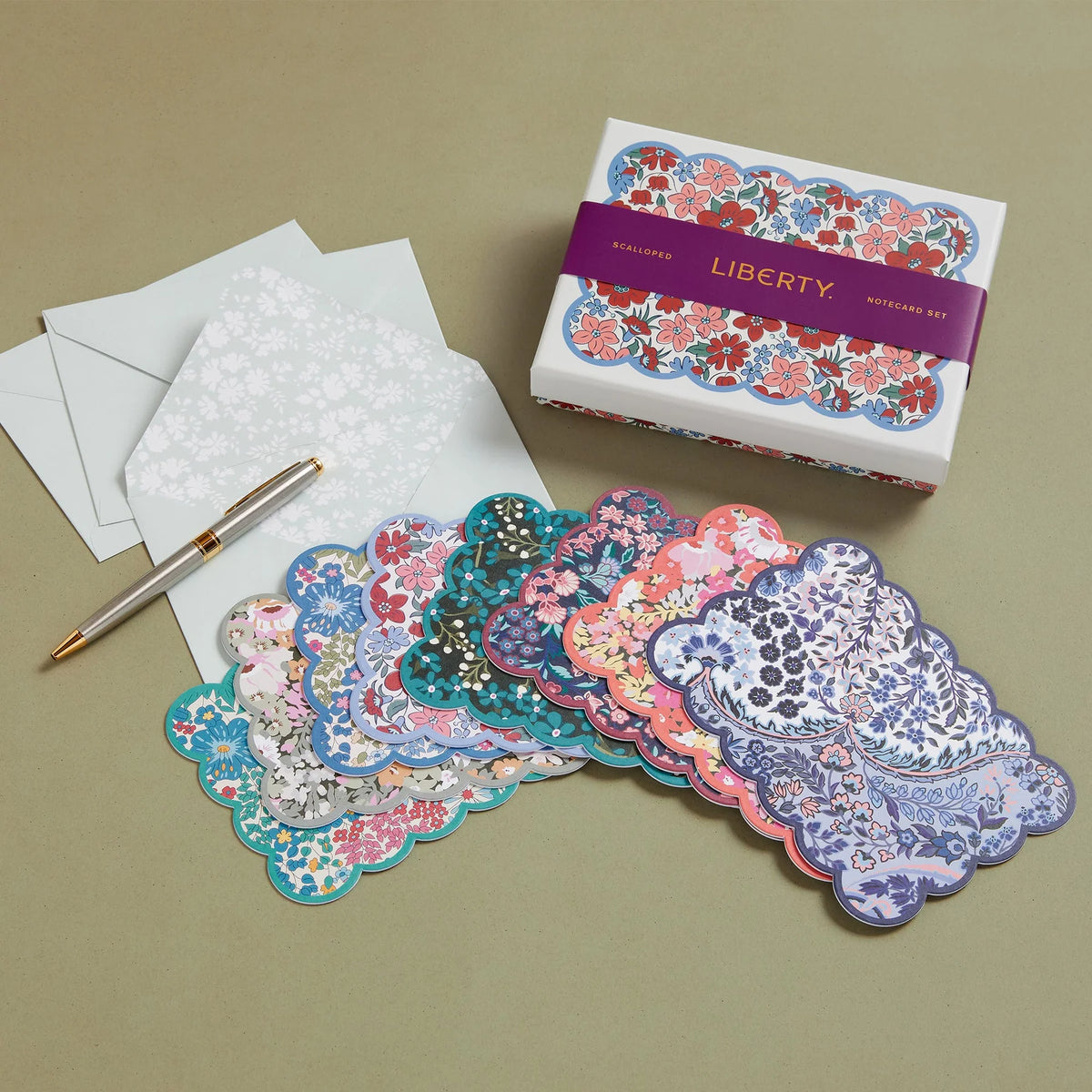 Liberty Scalloped Notecards