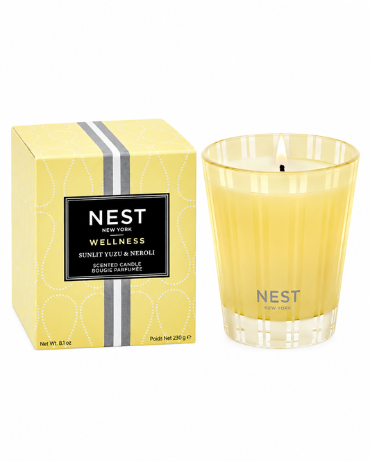Nest Sunlit Yuzu & Neroli Classic Candle with gift box on white background