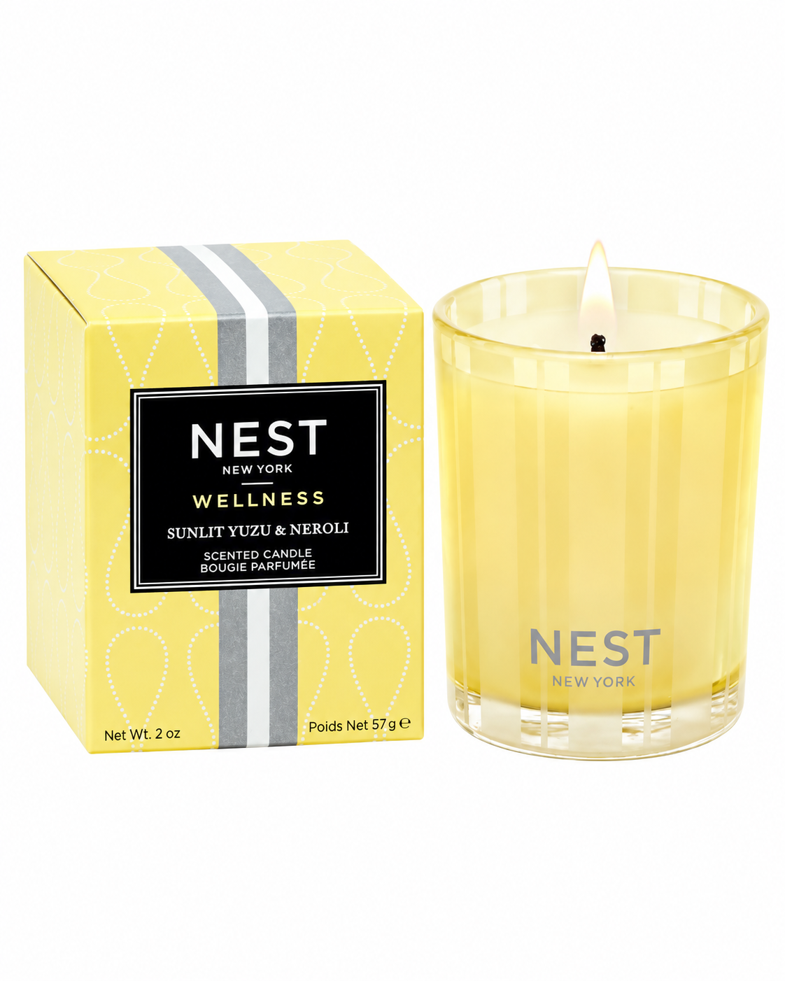 Nest Sunlit Yuzu & Neroli Votive with gift box on white background