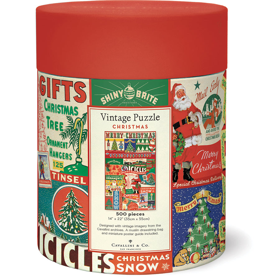 Vintage Christmas Collage — 500-Piece Puzzle