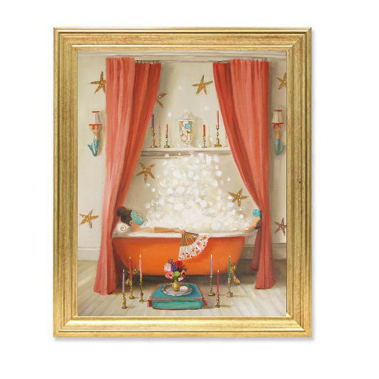 Janet Hill Art Print "Princess Edwina Takes A Bath"