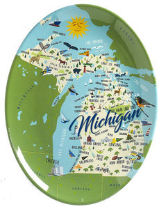 Michigan Melamine Platter 16"