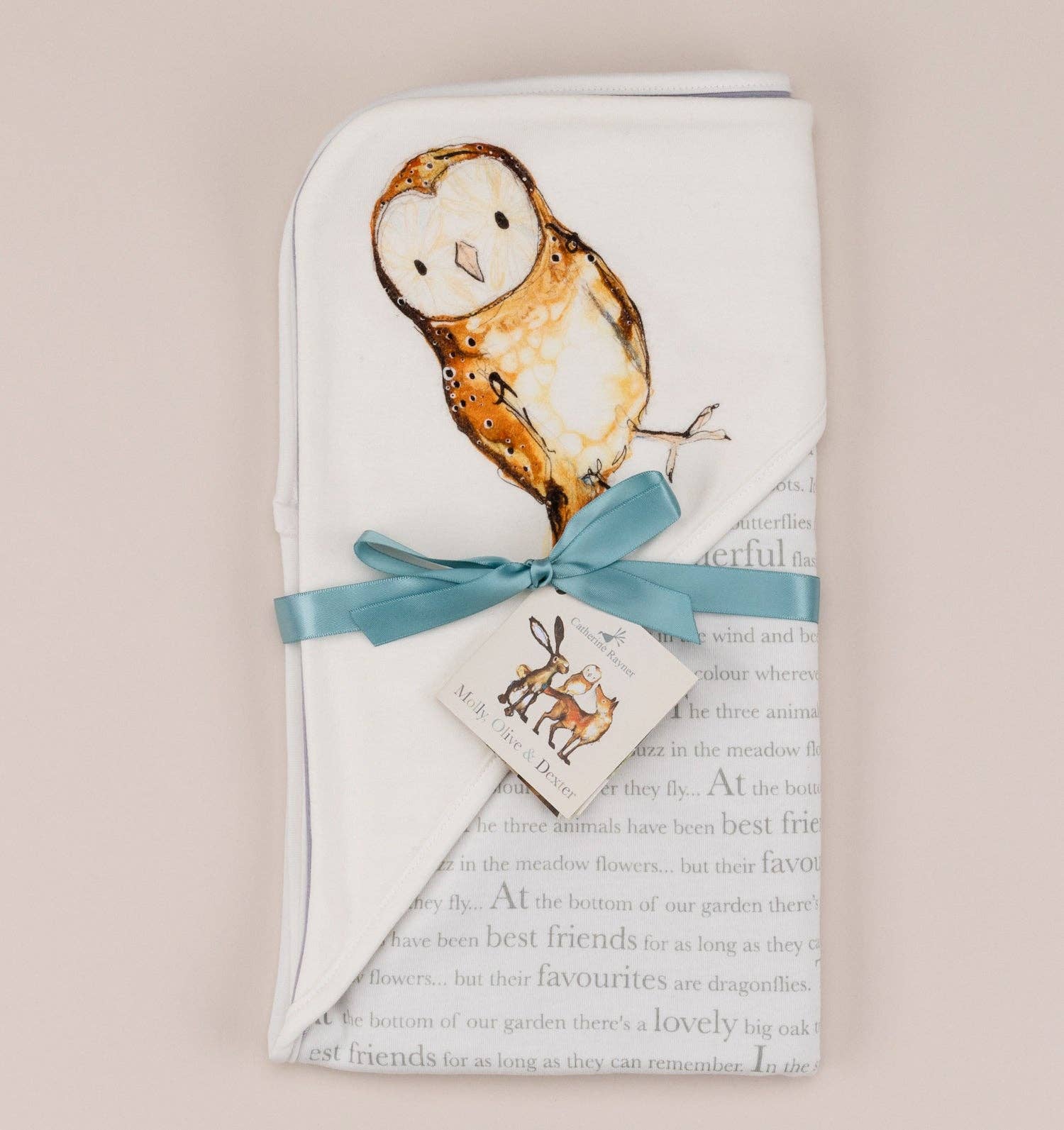 Storytime Baby Wrap Blanket - Olive Owl