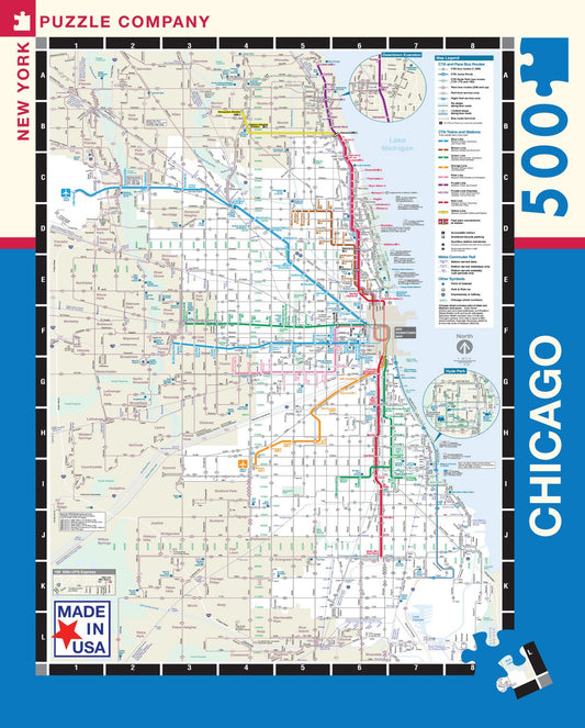 CTA Transit - Chicago Subway Map Puzzle